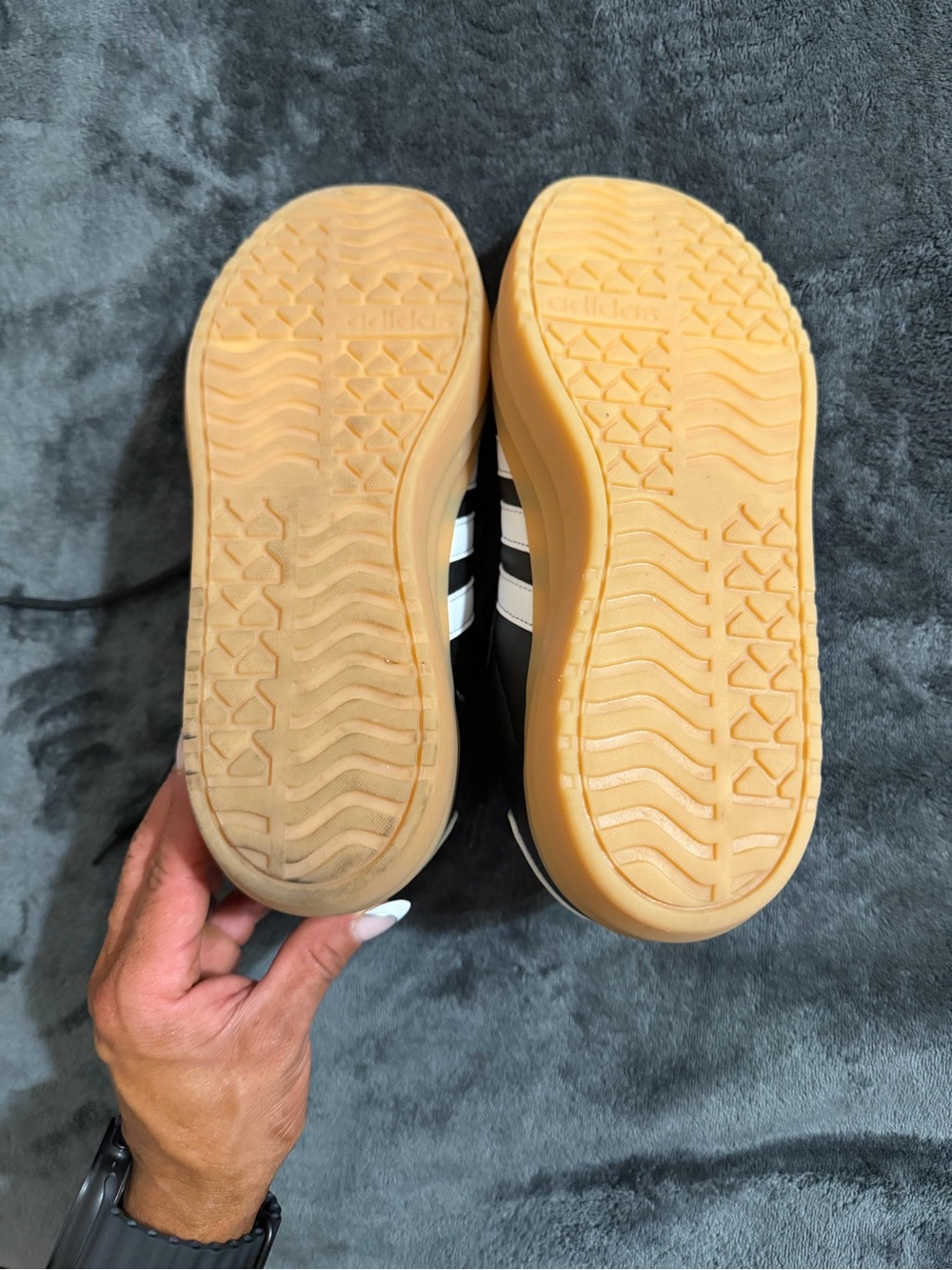 Adidas VL Court Bold “Black White Gum” Size 7 - Picture 5 of 6